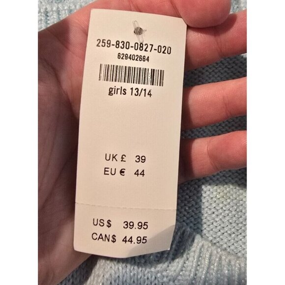 Abercrombie Kids Sweater Dress 13/14 Metallic Blue long Sleeve Pullover Casual - Picture 5 of 15